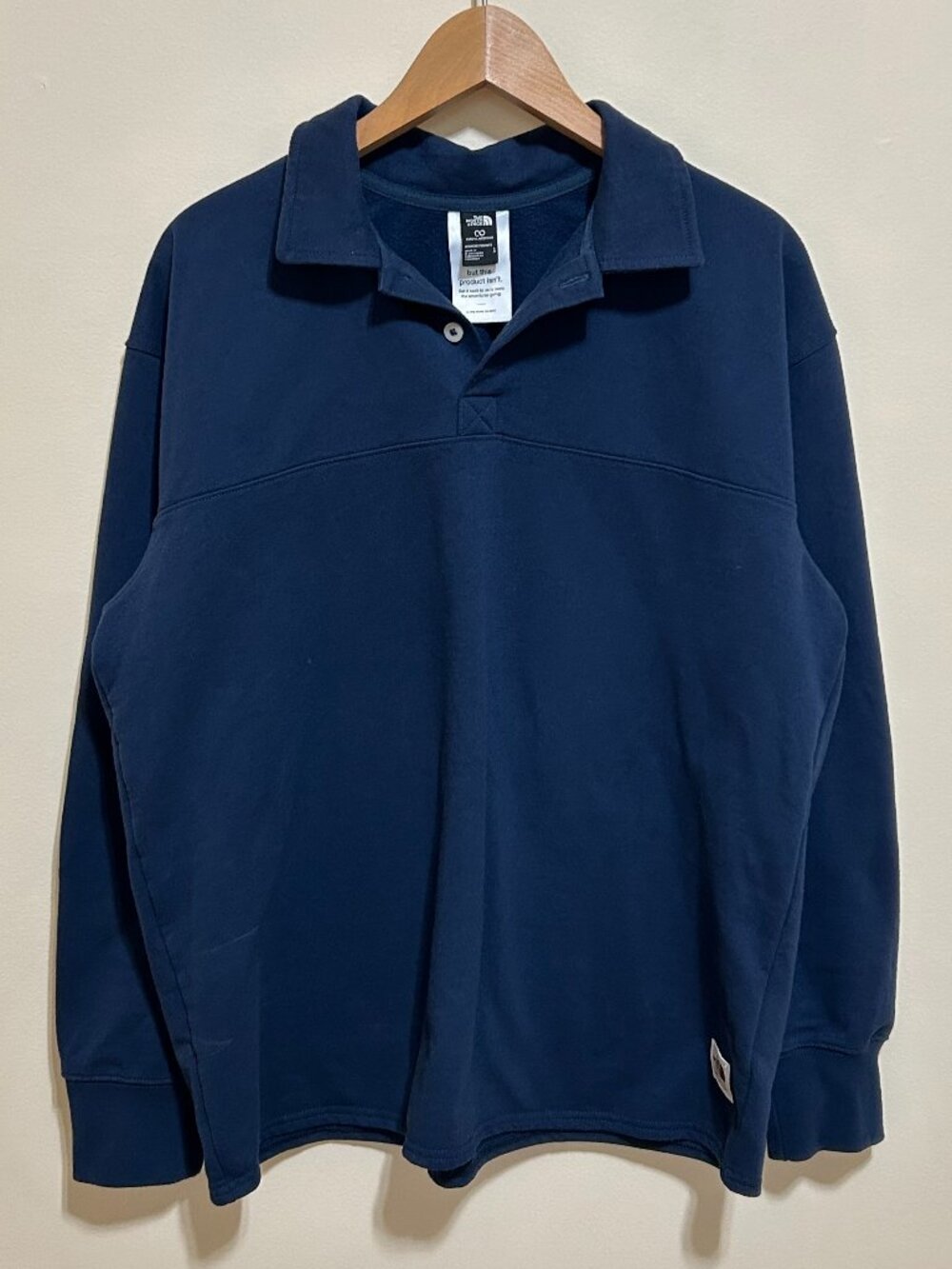 The North Face Collared Relaxed Sweatshirt Dark Blue Womens Size L